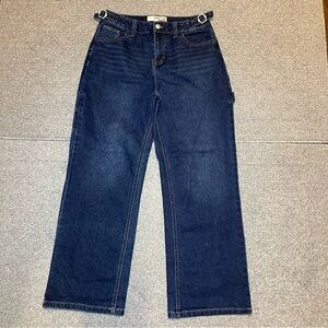 Love Cult Carpenter Denim Jeans Womens Size 9 Blue Y2K Skater Adjustable Waist